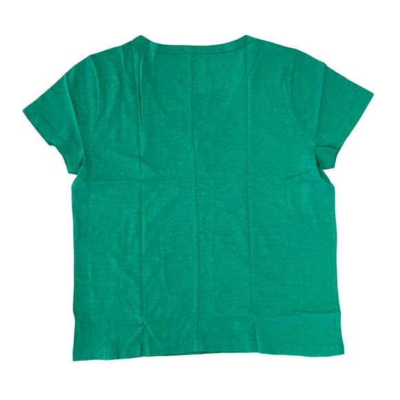 NWT J. Crew Dublin Kelly Green Short Sleeve V-Neck Girlfriend Tee - - Picture 2 of 7